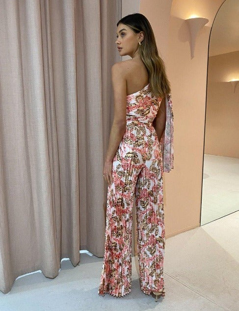 Simone Pants Set | Pink Sangria Print