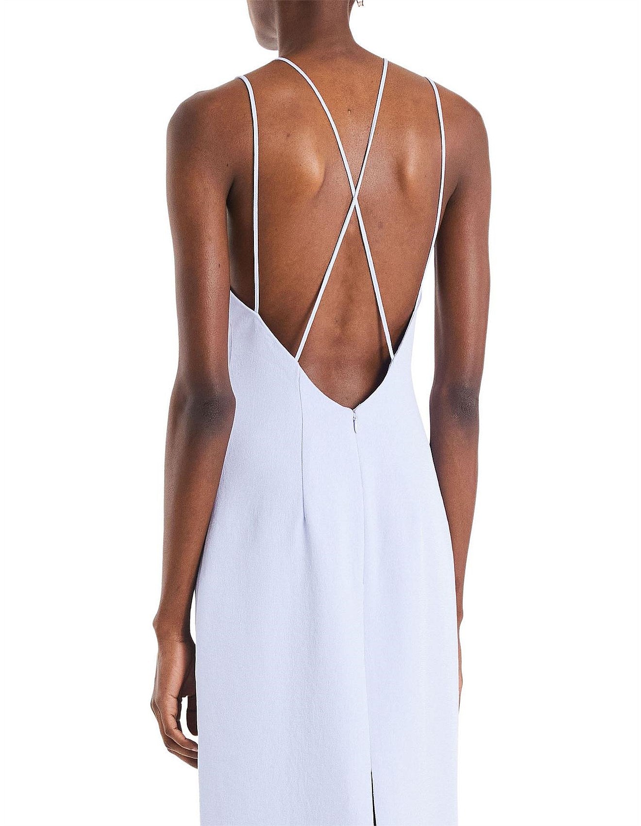 Whitewash Link Slip Dress | Sky Blue