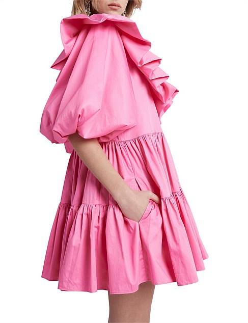 Solstice Ruffle Tiered Smock Dress | Pink