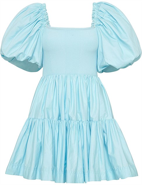 Casa Puff Sleeve Mini Knit Dress | Ice Blue
