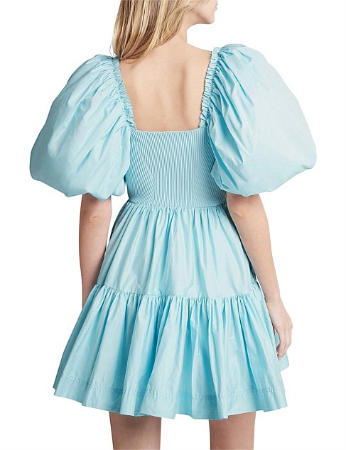 Casa Puff Sleeve Mini Knit Dress | Ice Blue