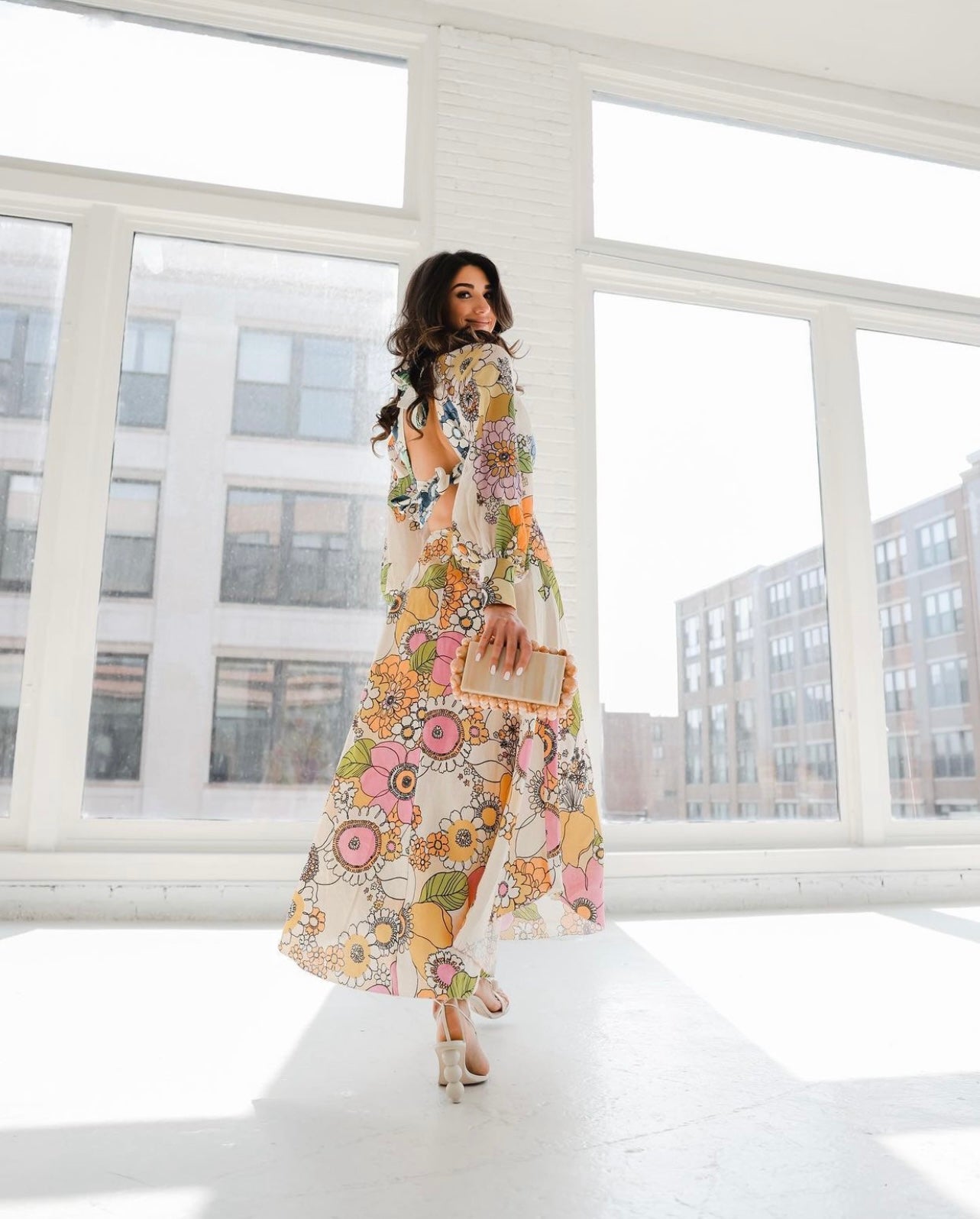 Farrah Cut Out Midi Dress | Exclusive Print