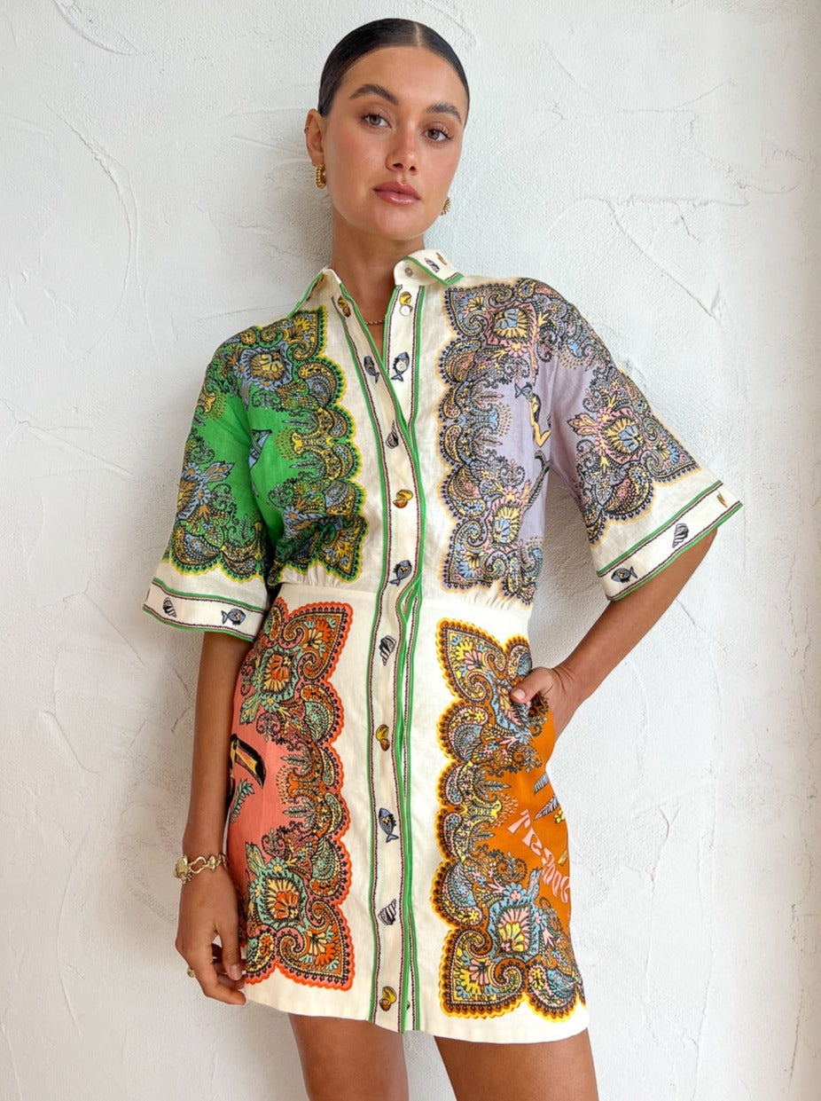 Trippy Troppo Mini Dress | Multi Print