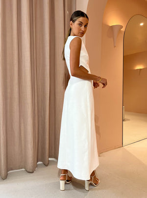 Hoxton Cut Out Maxi Dress | Cream