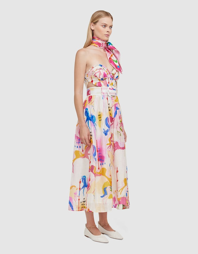The Carousel Bustier Dress | Print Multi