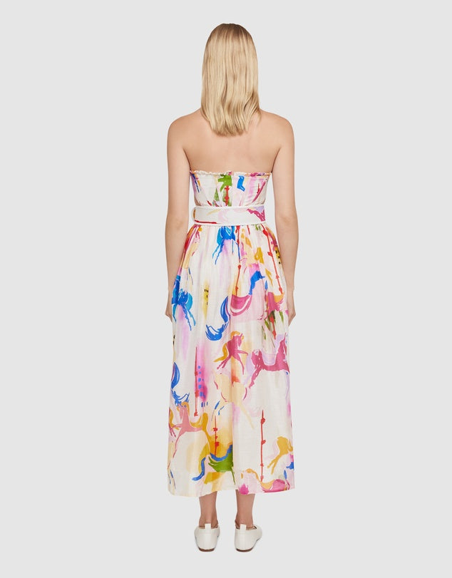 The Carousel Bustier Dress | Print Multi