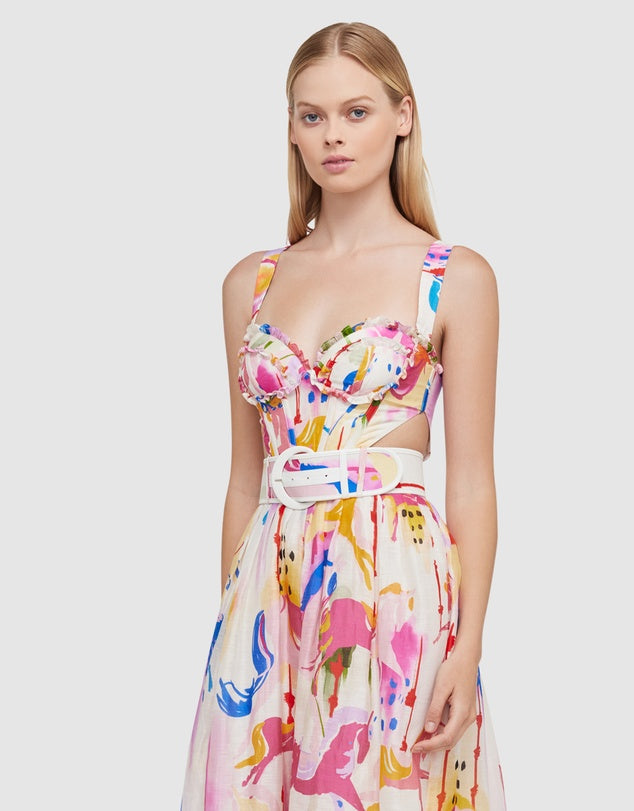 The Carousel Bustier Dress | Print Multi