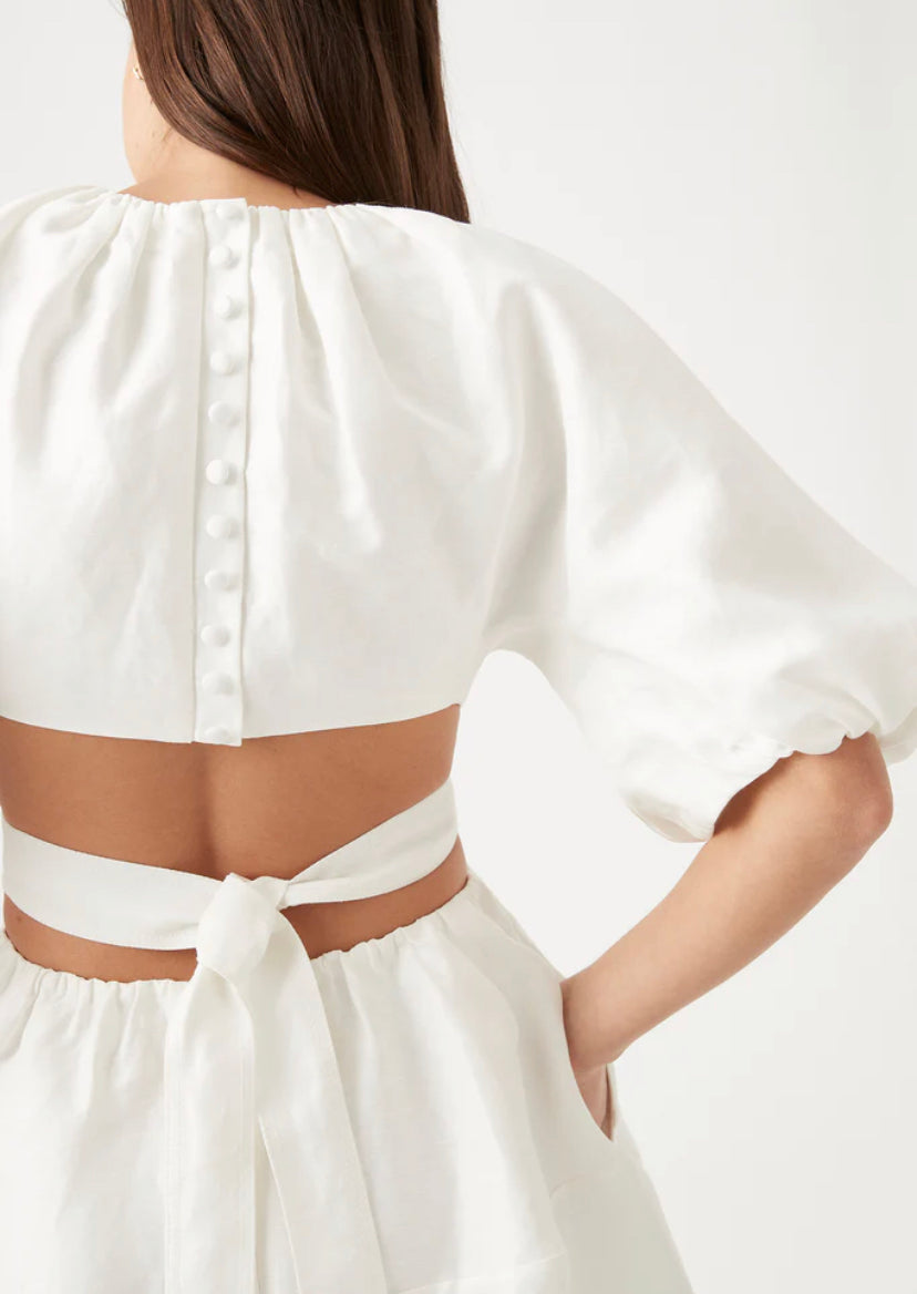 Mimosa Cut Out Mini Dress | Ivory