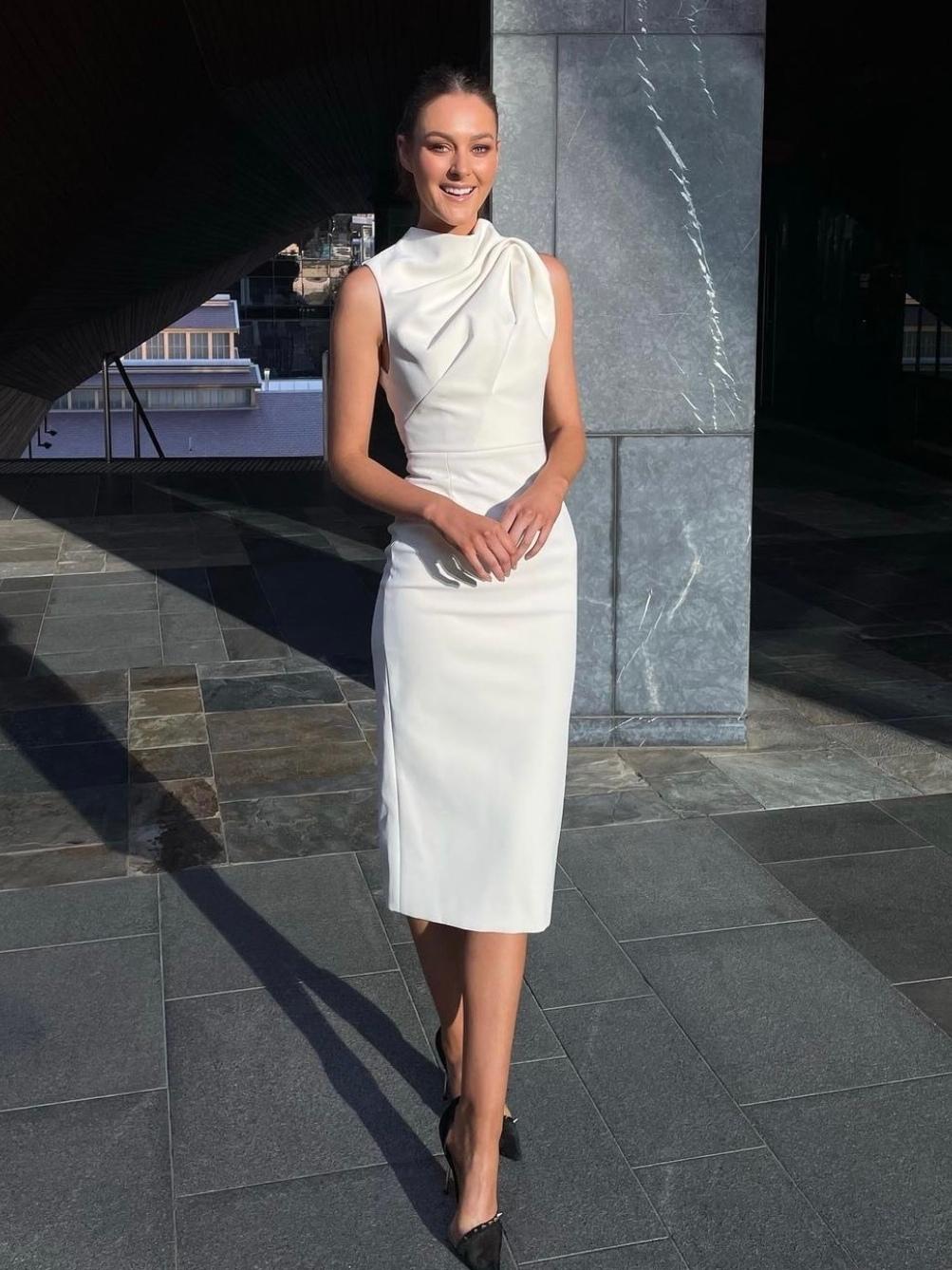 The Edge of Glory Midi Dress | Ivory