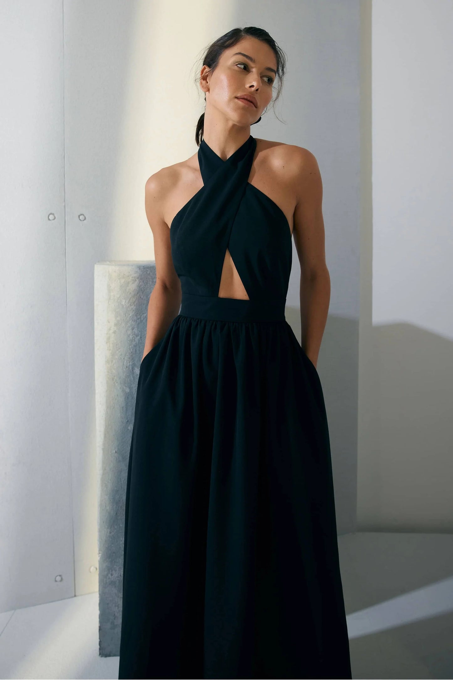 Twist Of Fate Maxi Dress | Black