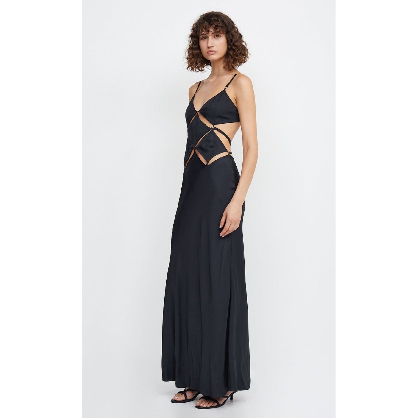 Diamond Days Strap Maxi Dress | Black – dresshireaustralia