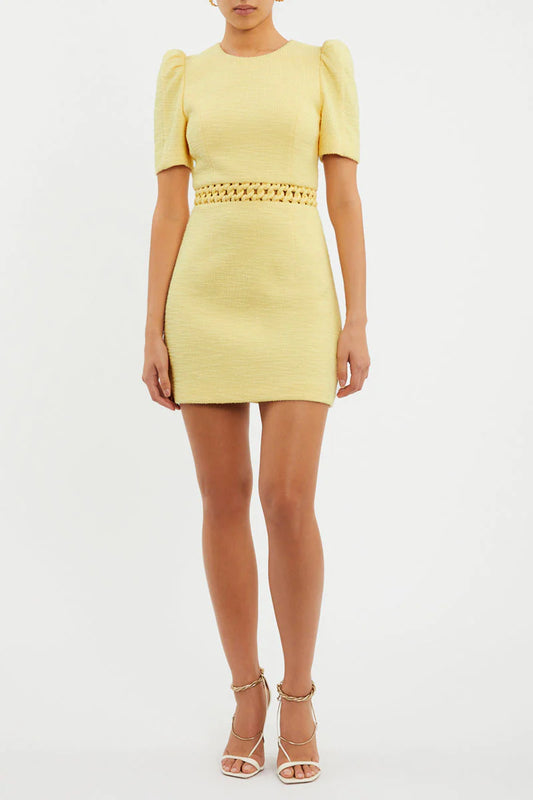 Claire S/S Mini Dress | Lemon