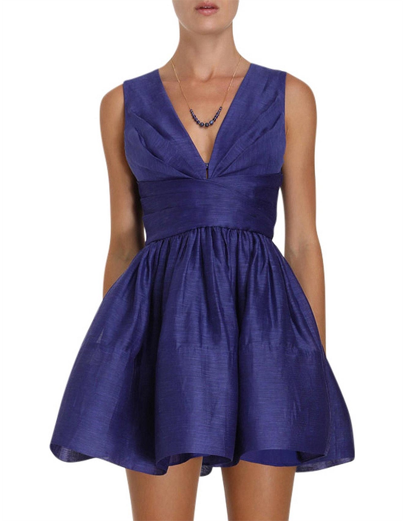 Tama V Neck Mini Dress | Ultramarine