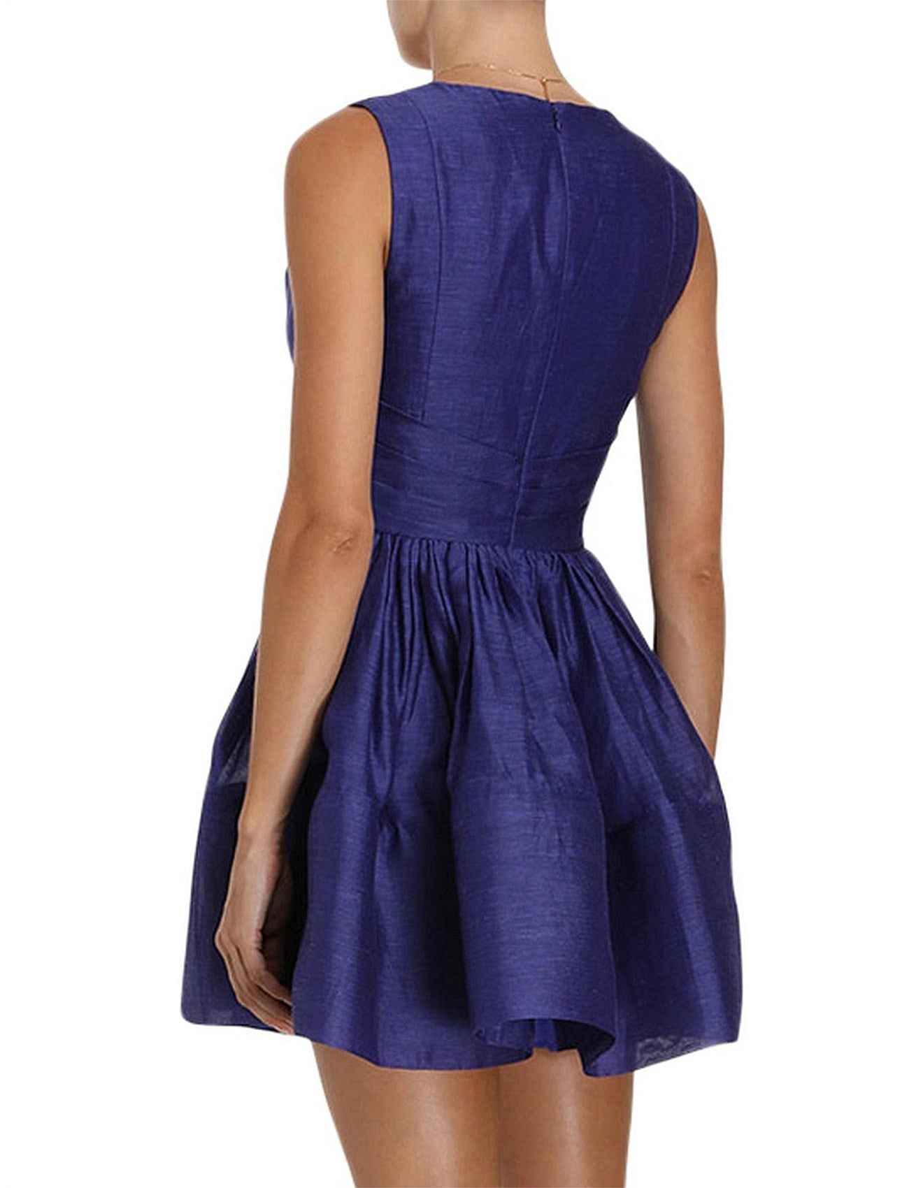 Tama V Neck Mini Dress | Ultramarine