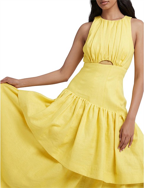 Bloomingdales yellow cheap dress