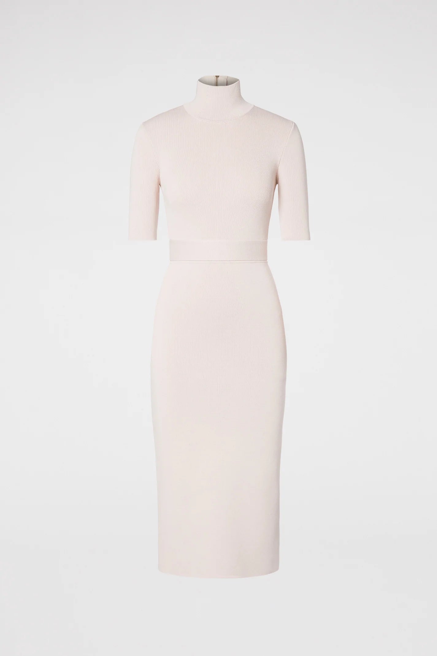 Crepe Knit S/Slv Polo Dress | Ice Pink dresshireaustralia Crepe Knit S/Slv Polo Dress | Ice Pink dresshireaustralia
