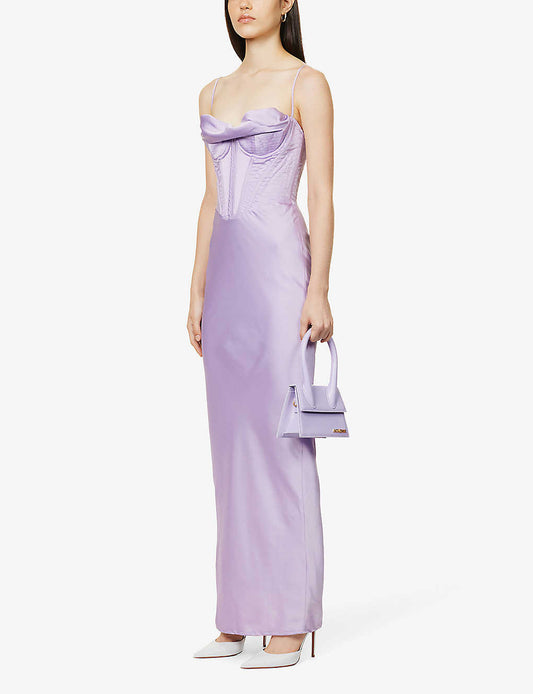 Charmaine Lavender Corset Maxi Dress | Lavender