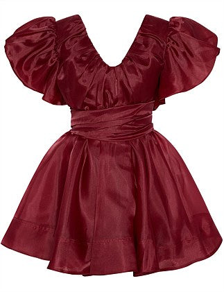 Gretta Organza Mini Dress | Burgundy dresshireaustralia Gretta Organza Mini Dress | Burgundy dresshireaustralia