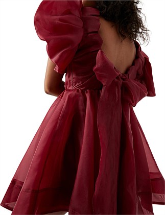Gretta Organza Mini Dress | Burgundy dresshireaustralia Gretta Organza Mini Dress | Burgundy dresshireaustralia