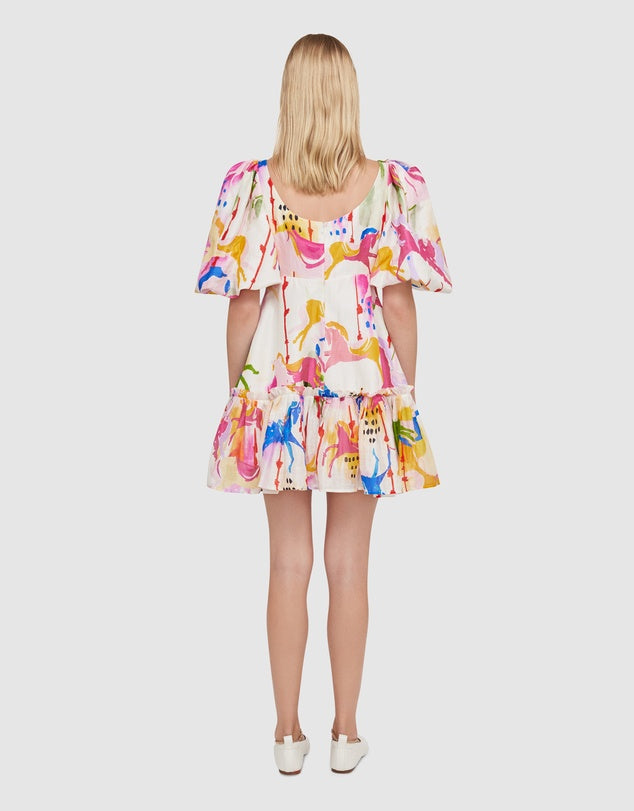 The Carousel Mini Dress | Print Multi